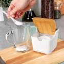 KERAMINĖ CUKRINĖ SU ŠLIUKŠTĖLE BALTA CUKRINĖ TALPA CUKRUI 250ML VILDE 139676