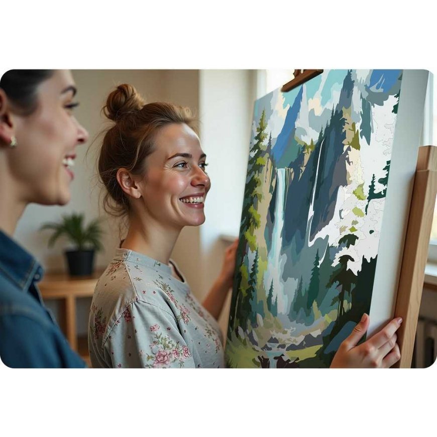 Glezna krāsošanai pēc skaitļiem 40x50 cm Massido Kalni – 5