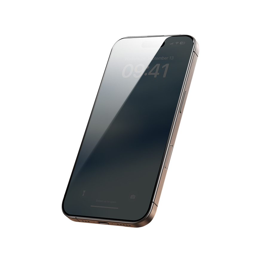 Oem Benks закаленное стекло Air Shield Privacy (TF67) для Iphone 17 16 Pro черное - 10 штук – 4