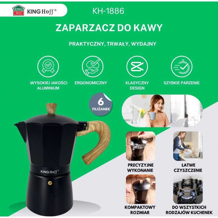 Kuningas Hoff Kavos virimo aparaat KAVOS APARATAS 300ml KINGHOFF KH-1886 induktsioonpliit – 5