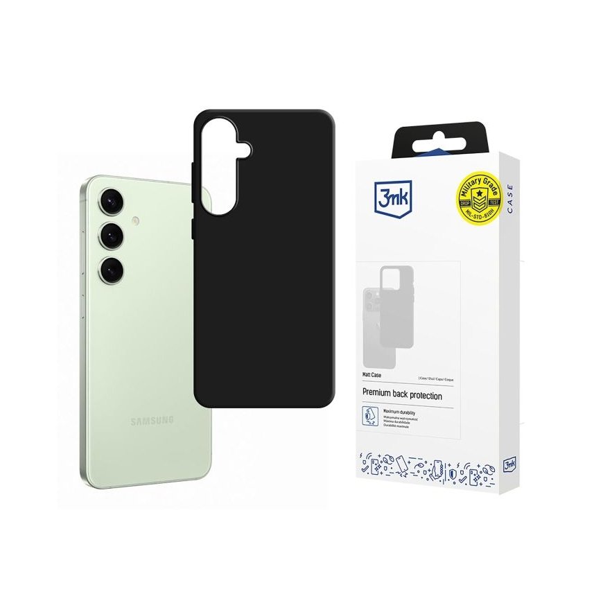 3MK Matt mobilo telefonu apvalks 17 cm (6.7") Aploksne Melns