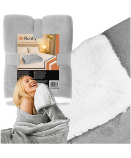 Double-sided blanket 150x200cm light gray Ruhhy 26293