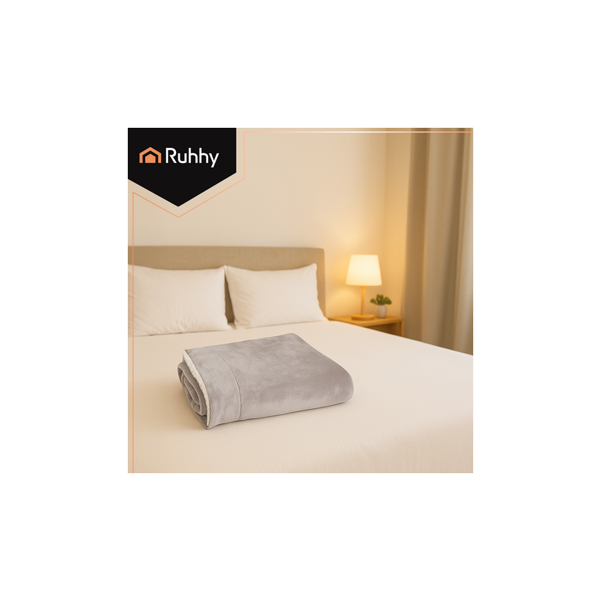 Double-sided blanket 150x200cm light gray Ruhhy 26293 – 5