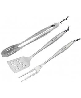Grillaustyökalusarja, 3 kpl, ruostumatonta terästä, Klausberg KB-7900
