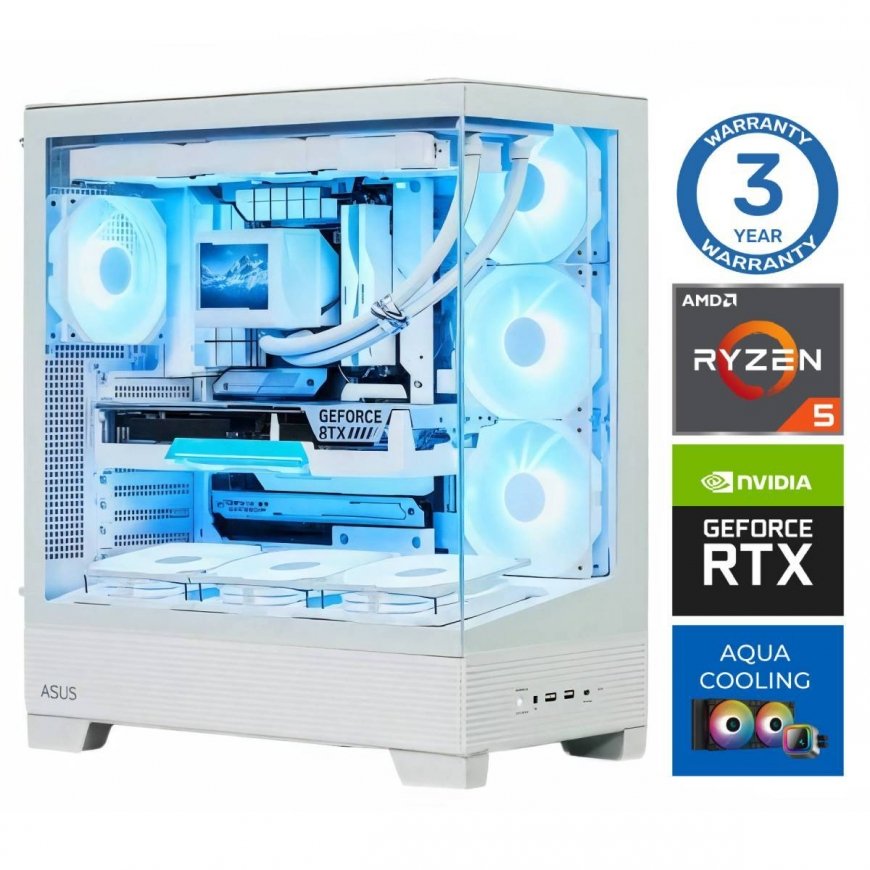 INTOP AQUA Ryzen 5 9600X 32GB DDR5 1TB SSD M.2 NVME+2TB RTX5050 8GB no-OS