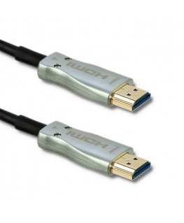 Qoltec 50472 HDMI-kaabel 20 m HDMI tüüp A (Standard) Must, Hõbe