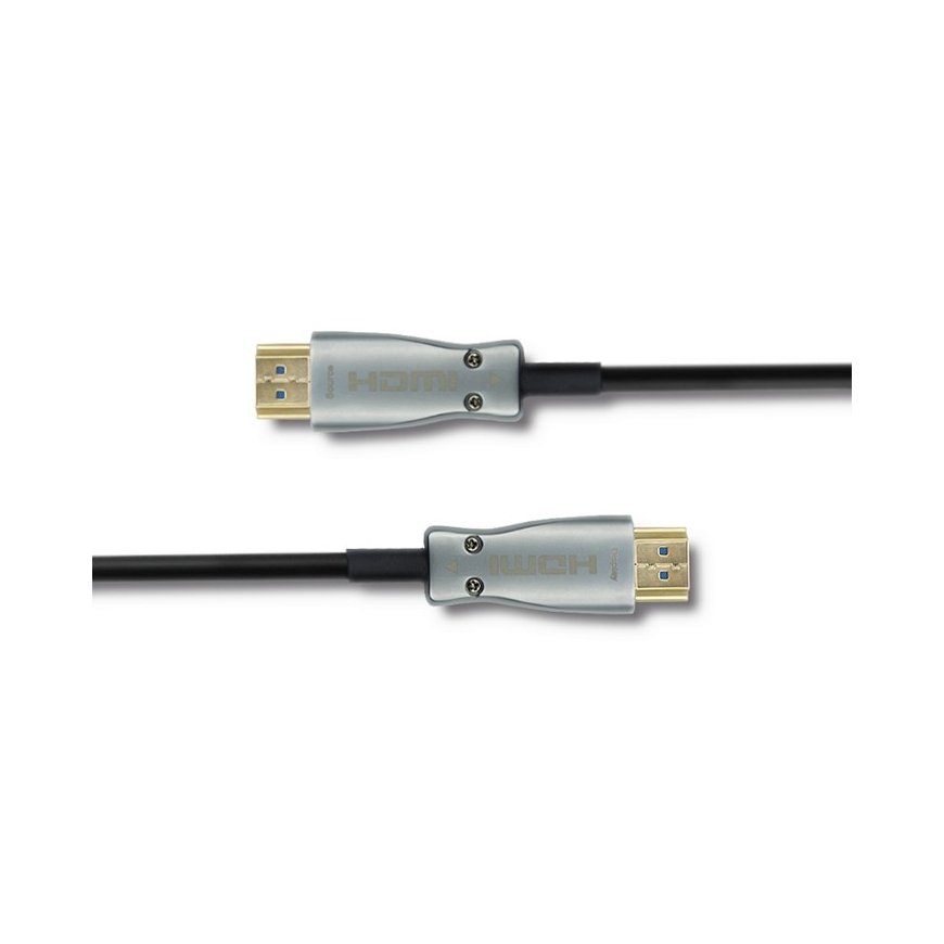 Qoltec 50472 HDMI-kaabel 20 m HDMI tüüp A (Standard) Must, Hõbe – 4