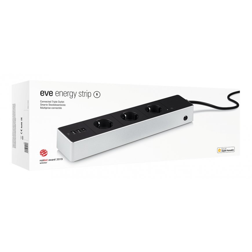 Eve Energy Strip Juoda, Balta 3 AC išvestis(ys / čių) 120-230 V 1,9 m
