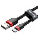 Baseus Cafule USB kabelis 2 m USB A USB C Melns, Sarkans Baseus Cafule USB kabelis 2 m USB A USB C Melns, Sarkans