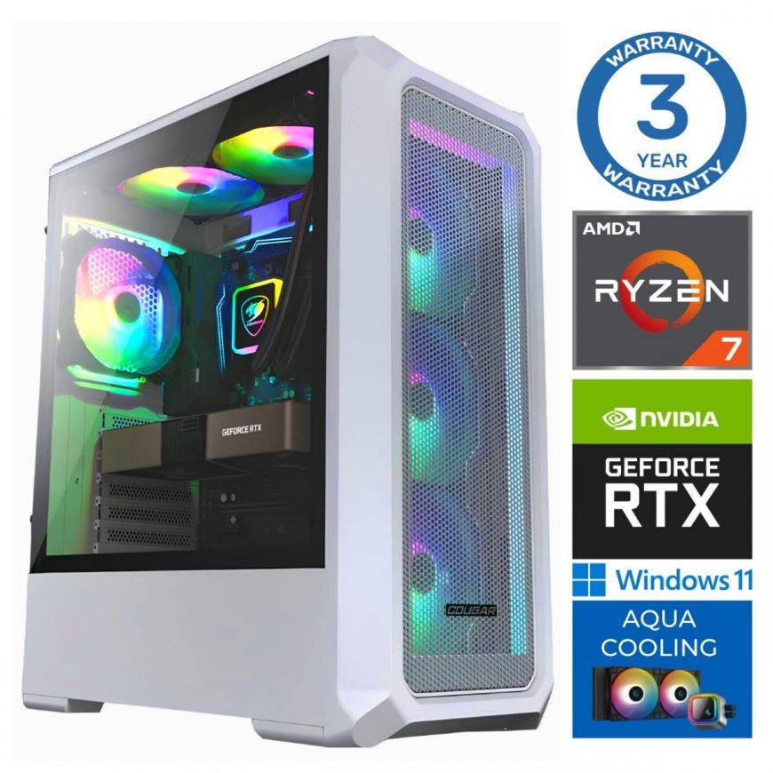 INTOP AQUA Ryzen 7 7700X 64GB DDR5 500SSD M.2 NVME+2TB RTX5050 8GB WIN11Pro
