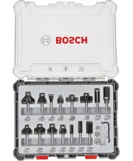 Bosch 2 607 017 471 vertikālo frēzmašīnu frēze Uzgaļu komplekts 15 pcs
