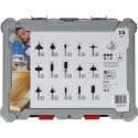 Bosch 2 607 017 471 vertikālo frēzmašīnu frēze Uzgaļu komplekts 15 pcs Bosch 2 607 017 471 vertikālo frēzmašīnu frēze Uzgaļu komplekts 15 pcs