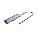 UNITEK H1112F keskitin USB 3.2 Gen 1 (3.1 Gen 1) Type-C 5000 Mbit/s Harmaa