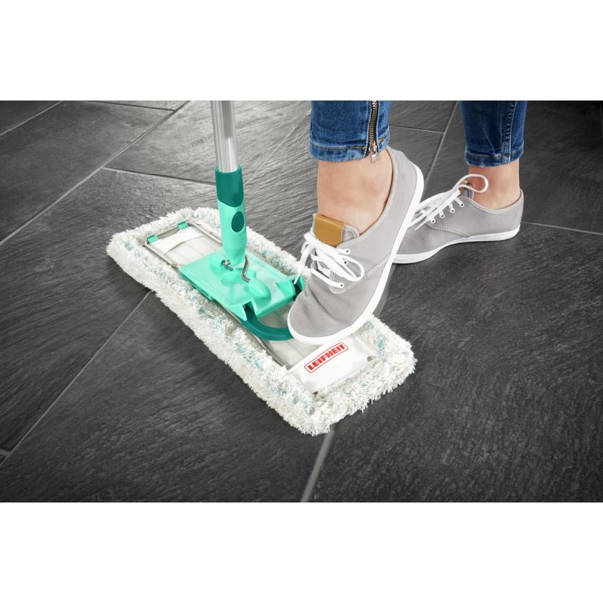 Leifheit Profi XL cotton plus beržamā suka Kokvilna/šķiedra Pelēks, Tirkīzs, Balts – 4