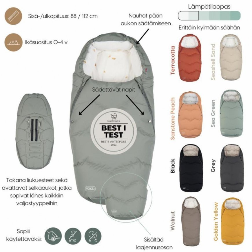Voksi Urban sleeping bag, Walnut – 5