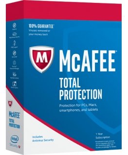 McAfee Total Protection 2018 1D 1Y Antivirus security Немецкий 1 лицензия(и) 1 лет