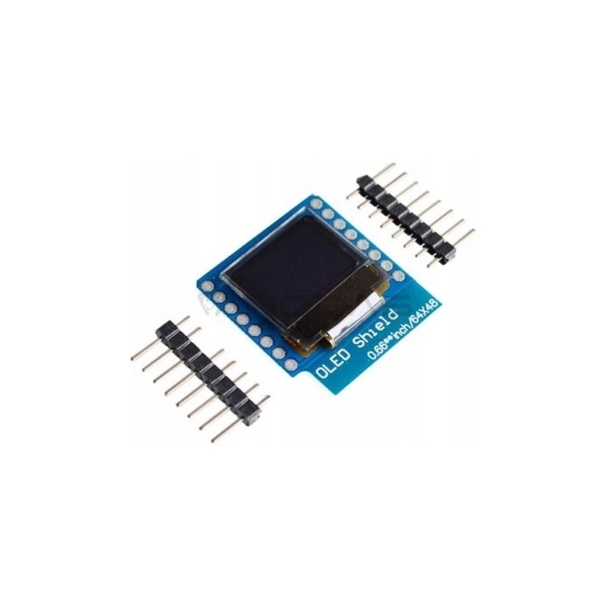 OEM OLED-näyttö 0,66" 64x48 I2C:llä - SSD1306 - valkoinen