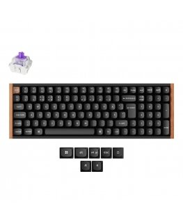 Keychron K4 HE SE belaidė klaviatūra, violetiniai magnetiniai jungikliai, juoda