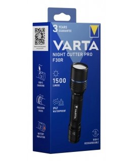 Varta Night Cutter Pro F30R Melns Rokas lukturis LED