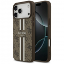Dėklas Case Guess 4G Prinditud Triibud MagSafe iPhone 17 Pro Max pruun