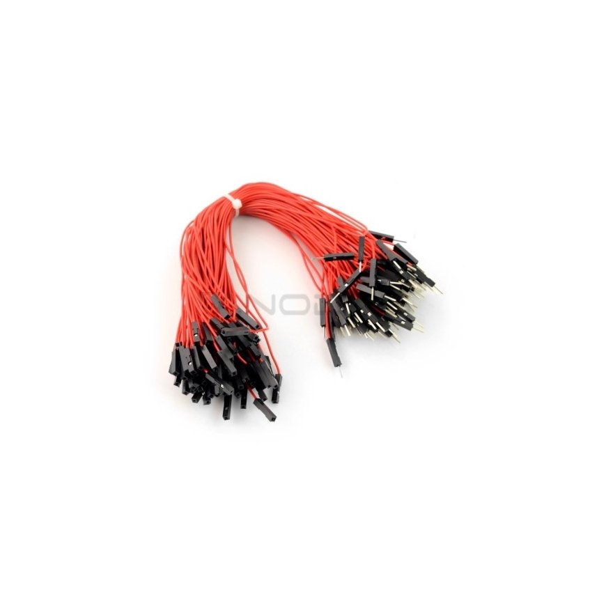 OEM Jungiamieji laidai kištis-lizdas 20cm red - 100 pcs