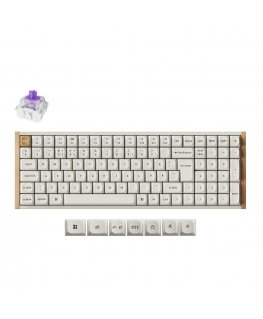 Keychron K4 HE SE wireless keyboard, Purple Magnetic switches, white