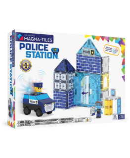 MAGNA-TILES Magnetinis konstruktorius „Policijos nuovada“, 35 det.