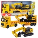 Lean Toys Kuorma-auto Vetotrukki Kaivinkone Liikkuvat Valot Äänet Geltona