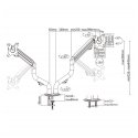 Gembird MA-DA2-02 monitora stiprinājums un statīvs 81,3 cm (32") Galds Melns