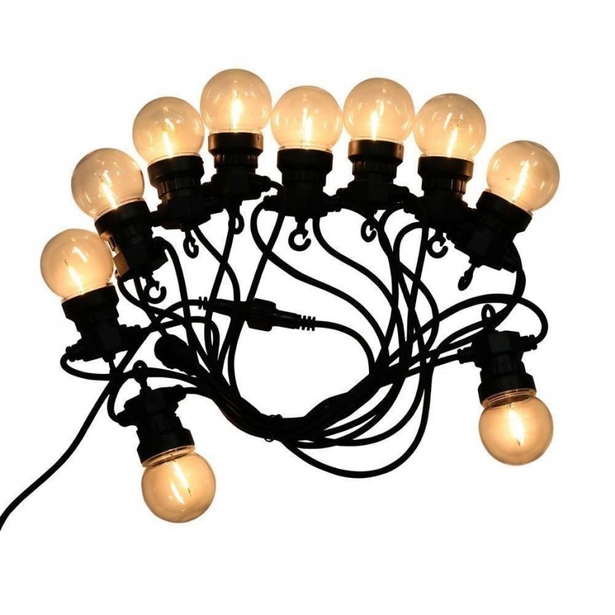 V-tac 10x0.4W bulb string lights, 3000K, 5m