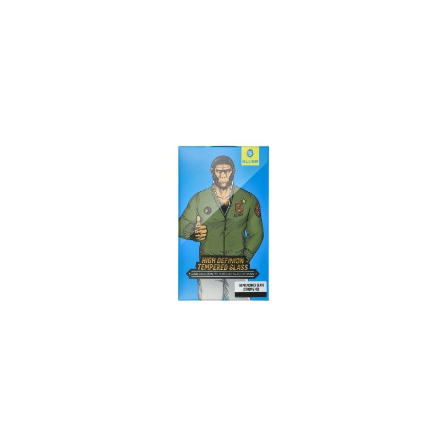 Grūdints stikls 5D Mr. Monkey Glass - Apple iPhone 17 Pro Max, melns (stiprs HD) – 2