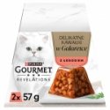 PURINA Gourmet Revelations gabalėliai želė su lašiša - drėgnas kačių maistas - 2x57g
