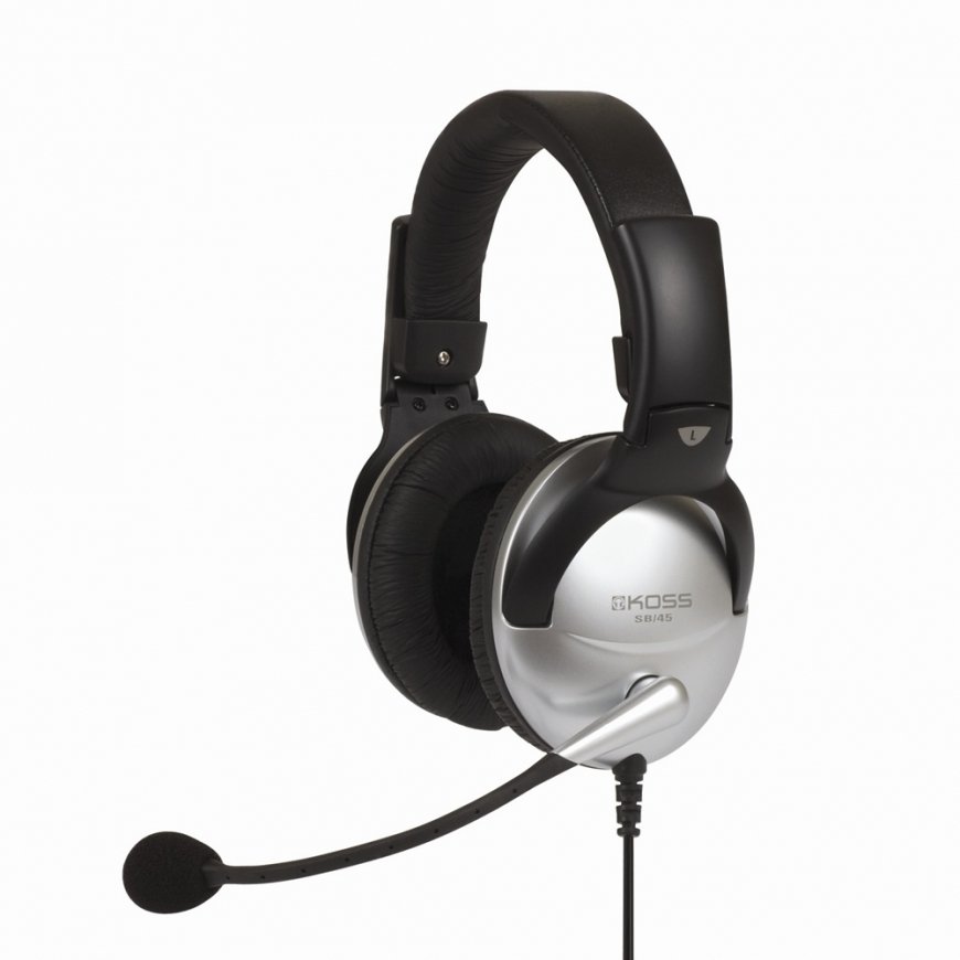 Koss SB45 Гарнитура Проводная Оголовье Calls/Music Черный, Серебристый