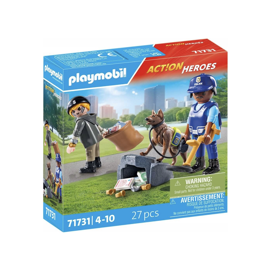 Playmobil PLM POLICIER CHIEN RECHERCHE VOLEUR