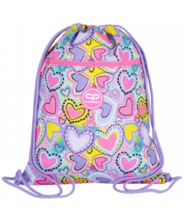 Maišelis sportimiseks PASTEL HEARTS, CoolPack, 425x325mm