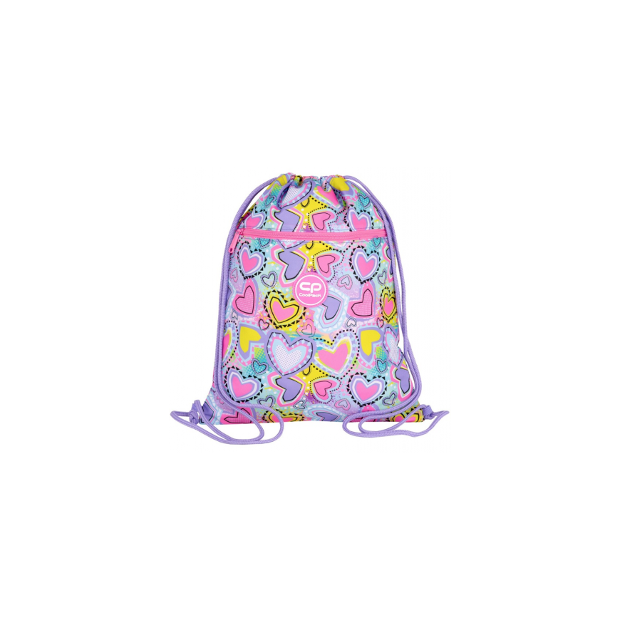 Bag for sportswear PASTEL HEARTS, CoolPack, 425x325mm