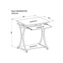 Techly Compact Desk for PC with Removable Tray, Black Graphite ICA-TB 328BK Techly Compact Desk for PC with Removable Tray, Black Graphite ICA-TB 328BK