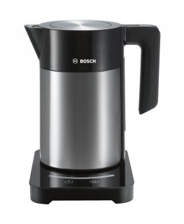 Bosch TWK7203 electric kettle 1.7 L 1850 W Black, Stainless steel