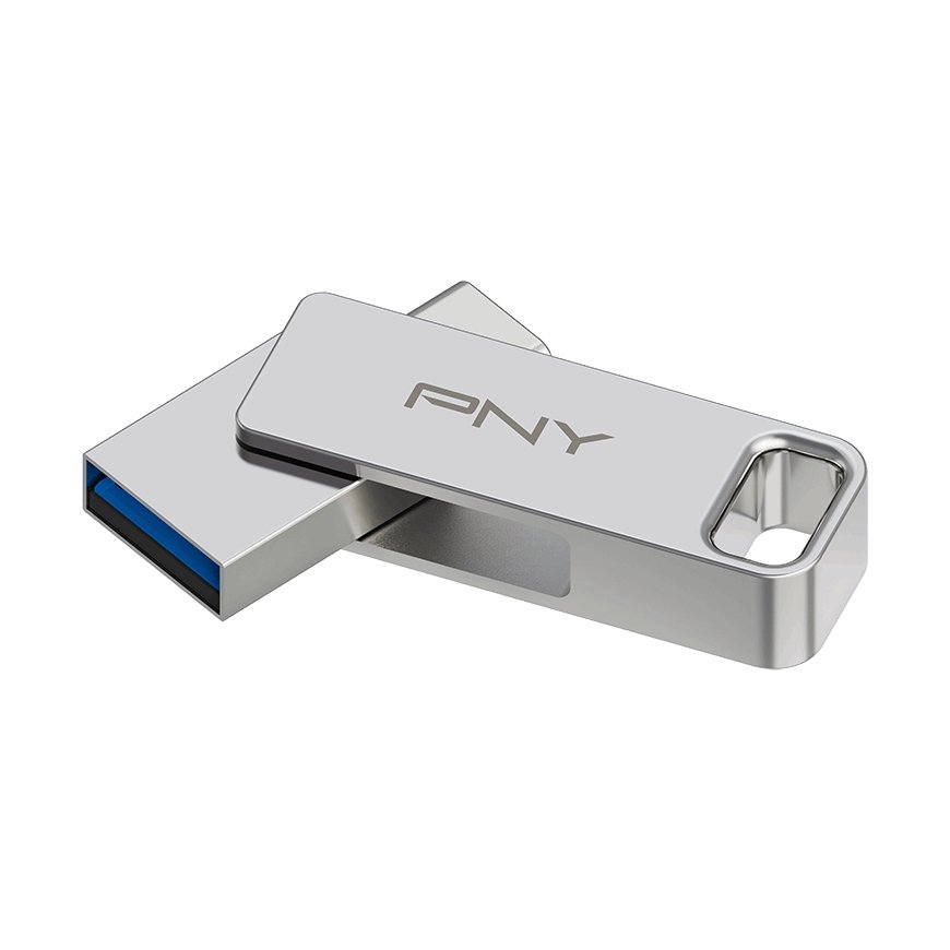 PNY DUO LINK USB-välkmälu 64 GB USB Type-A / USB Type-C 3.2 Gen 1 (3.1 Gen 1) Roostevaba teras – 2
