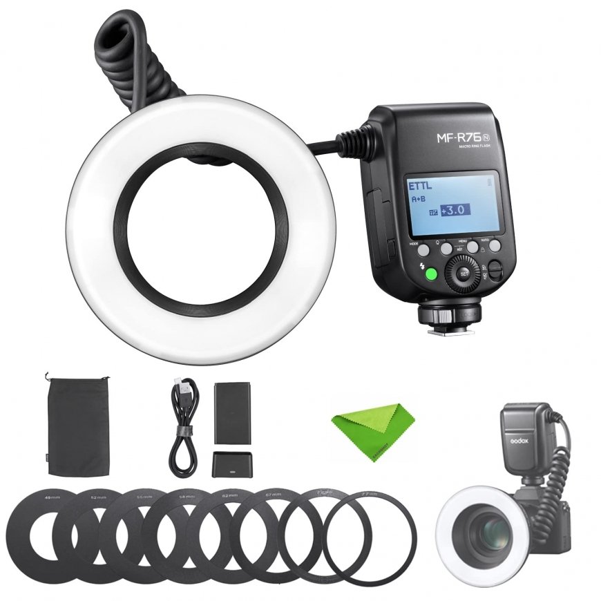 Godox MF-R76N makro gredzena zibspuldze Nikon