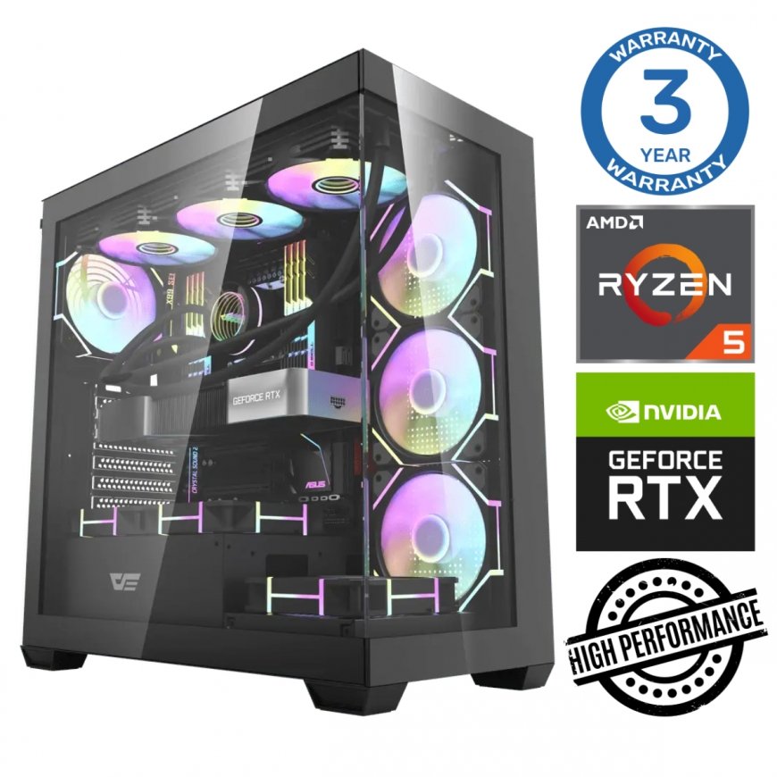 INTOP Ryzen 5 7500F 32GB DDR5 1TB SSD M.2 NVME+2TB RTX5050 8GB ei-OS