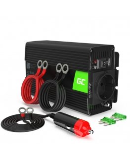 Green Cell INV02DE strāvas adapteris & pārveidotājs Auto 300 W Melns