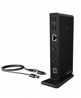 ICY BOX IB-DK2251AC Проводная USB 3.2 Gen 2 (3.1 Gen 2) Type-A Черный