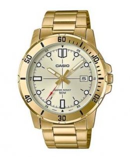 CASIO MEN'S WATCH MTP-VD01G-9E (zd185d) + BOX