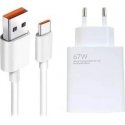 Joyroom JR-TCL06 67W GaN Wall Charger with Built-in Retractable USB-C Cable - Baltas Joyroom JR-TCL06 67W GaN Wall Charger with Built-in Retractable USB-C Cable - Baltas