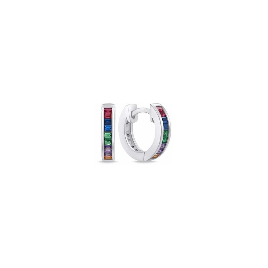 Brilio Silver Unique silver ring with colored zirconias RI129W