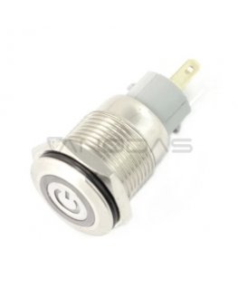 Oem ON-OFF-kytkin kiinnityksellä - PBW-16APP - 2A 250V - litteä punainen
