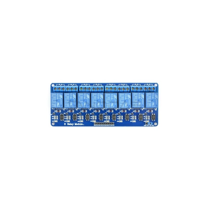 OEM Opto-isolation relay module, 8 channels - 10A/250VAC contacts - 12V coil - blue – 2