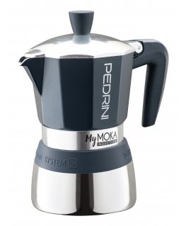 Pedrini MyMoka induction Кофеварка мокка Коричневый, Нержавеющая сталь