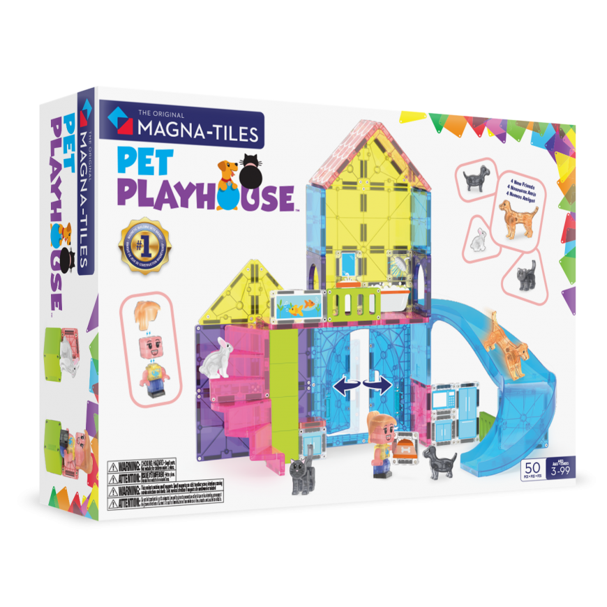 MAGNA-TILES магнитный конструктор Игровой домик для питомцев, 50 деталей
